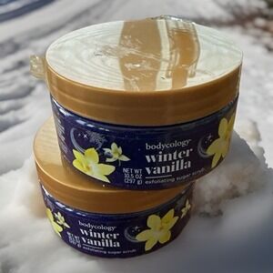 2‎ Pack Bodycology Winter Vanilla Exfoliating Sugar Scrub 10.5oz